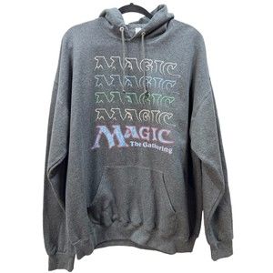 Magic the Gathering sweatshirt 2XL mens hoodie gray role play wizard game top